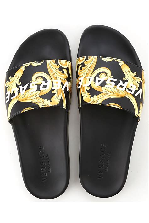 fake versace mens slides|versace flip flops men's.